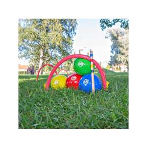 Set de croquet fotbal Active Play în uz. Joc de îndemânare în aer liber pentru copii. - Jocuri de îndemânare în aer liber