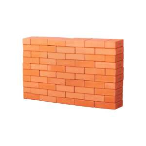 Blocuri de construcție Classic World, set de 55 blocuri din spumă, include blocuri mari și mici, culoare portocalie - Joc de construcție din lemn