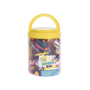 Arts & Crafts Hobby Set, 100 Stück Bastelbedarf im Eimer, enthält Pfeifenreiniger, Pompons und mehr - Zeichengeräte