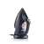 ETA Kiara cordless steam iron with charging station, side view, black with rose gold accents