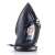 ETA Kiara cordless steam iron with charging station, side view, black with rose gold accents