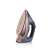 ETA Kiara cordless steam iron, side view, black with rose gold accents