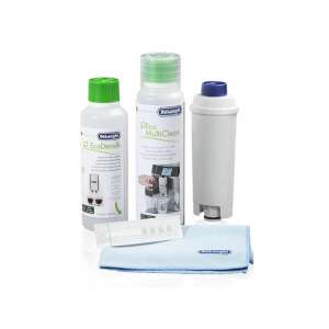 DeLonghi CoffeeCareKit tartalma, kávéfőző tisztító készlet, vízszűrő, vízkőoldó, tisztítószer, mikroszálas kendő, vízkeménység teszt - Konyha tisztítószer