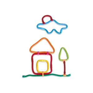 Spaghetteez Click Twist Create building toy, house, tree, and cloud made with flexible sticks - Clics
