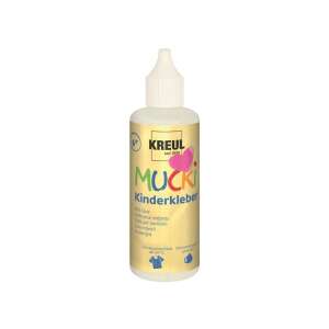 Kreul Mucki Kinderkleber, 80 ml, waschbar, sicher für Kinder - Flüssige Klebstoffe