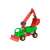 Fischertechnik Junior Engineer building set, red and green construction vehicle with a shovel and a figure