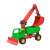 Fischertechnik Junior Engineer building set, red and green construction vehicle with a shovel and a figure