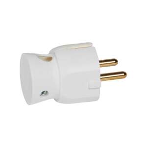 Ștecăr Legrand 050316 2P+F cu împământare, conectare laterală, alb, din plastic - Prize