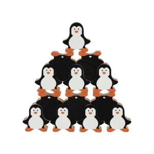 Pinguin Stapelspiel, 18-teiliges Holzpinguin-Spielzeug, Pinguin-Turmspiel - Babywalker, Lauflernhilfen und Entwicklungsspiele für Kleinkinder