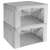 2er Pack graue Unterbett-Aufbewahrungsboxen mit klaren Frontplatten