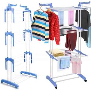 3-Tier Rolling Metal Clothes Dryer, 178 x 78 x 49 cm, White