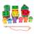 Wooden shape sorting and fishing game for toddlers, featuring colorful shapes, a fishing rod, and cute fish