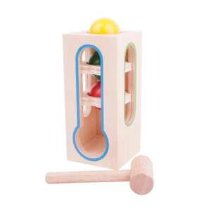 Holzspielzeug mit Ballturm und Hammer, für Kleinkinder und Vorschulkinder, Entwicklungsspielzeug für die Feinmotorik - Schaukelpferde, Schaukeltiere und Entwicklungsspiele für Kinder im Kindergartenalter