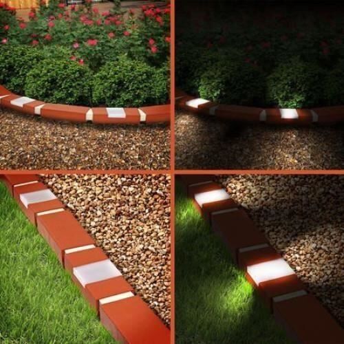 STREND PRO Kerti szegély készlet, Dekoratív, Tégla mintás, 2 LED napelemes lámpa, 2,1 m, 10 darab 176493475 - Strend Pro