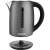 Sencor SWK 7708BK electric kettle, 1.7L capacity, stainless steel, black, lid and base