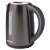 Sencor SWK 7708BK electric kettle, 1.7L capacity, stainless steel, black, angled view
