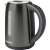Sencor SWK 7708BK electric kettle, 1.7L capacity, stainless steel, black, angled view