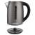 Sencor SWK 7708BK electric kettle, 1.7L capacity, stainless steel, black, lid and base