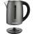 Sencor SWK 7708BK electric kettle, 1.7L capacity, stainless steel, black, lid and base