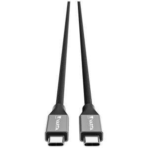 Cablu Varta USB-C la USB-C, 2 metri, 100W, negru - Varta Cabluri USB
