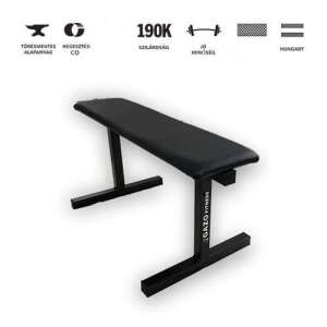 GazoFitness® Fix lavička na cvičenie, čierna, nosnosť 250 kg, pre domáce posilňovne a fitness centrá - Posilňovanie