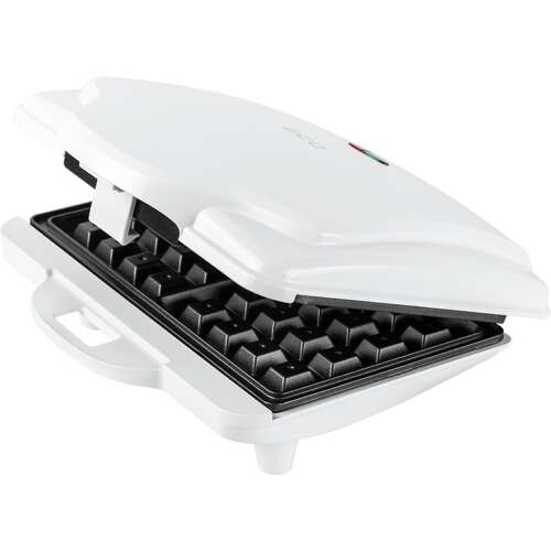 ECG S 1370 gofrisütő, fehér, nyitott, oldalnézet