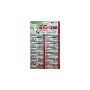 Trixline pillanatragasztó, 3g, 12 db-os csomag, univerzális ragasztó műanyaghoz, porcelánhoz, fémhez, bőrhöz, gumihoz, kartonhoz és üveghez - Trixline