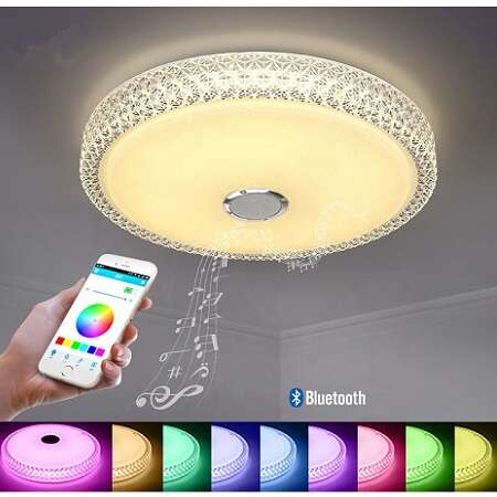 Smart Lamp Intelligens RGBW Mennyezeti lámpa Bluetooth hangszóróval 40cm