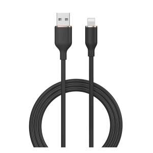 DEVIA JELLY USB-Lightning kábel, 2.4A gyors töltés, 120cm, fekete - Lightning kábel