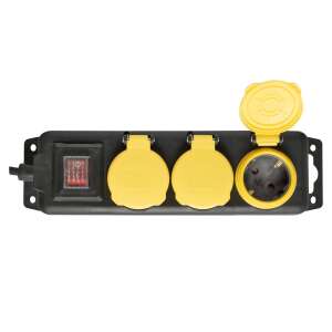 Home nvo 03k-5/bk/1,5 outdoor power distribution with switch 3 sockets 5m black