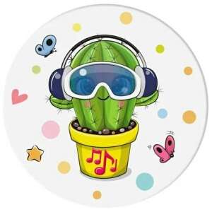 PopSockets 2 Cool Cactus 70114 suport telefon, design drăguț de cactus cu căști și ochelari - Popsockets