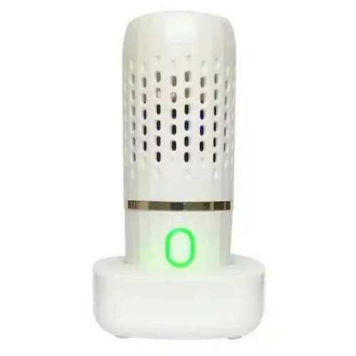White food cleaner with a green light, for removing pesticides and hormones from fruits and vegetables