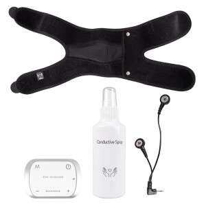 inSPORTline Sungoja térdmasszírozó készlet, beleértve a térdpántot, a vezető spray-t, a vezérlőegységet és az elektródákat - Hétköznapi ízületi rögzítő
