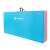 Folded Springos exercise mat, portable gym mat with carrying handles, blue