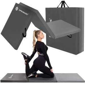 Springos gray folding exercise mat for gymnastics and fitness - Yoga Mat & Exercise Mat
