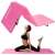 Woman stretching on Springos pink folding gymnastics mat