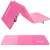 Springos pink folding gymnastics mat, folded and unfolded view