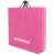 Springos pink folding gymnastics mat, folded with logo