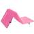Springos pink folding gymnastics mat, partially folded