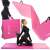 Springos pink folding gymnastics mat being used for stretching exercises