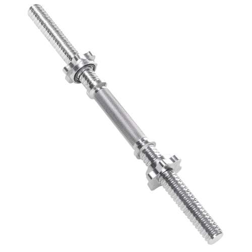 Springos 48 cm chrome barbell, weightlifting bar for home gym