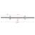 Springos 48 cm chrome barbell with screw-on collars, weightlifting bar for home gym, dimensions