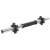 Springos 45 cm barbell with star-shaped collars, chrome plated steel, black rubber grip