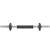 Springos 45 cm barbell with star-shaped collars, chrome plated steel, black rubber grip