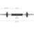 Springos 45 cm barbell with star-shaped collars, chrome plated steel, black rubber grip, dimensions