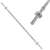 Springos 180cm barbell bar, chrome steel, close-up of the end cap