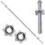 Springos 150cm barbell bar with spinlock collars and weight plates
