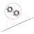 Springos 150cm straight barbell, 25mm diameter, chrome steel, with star-shaped collars