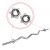 Springos Curl Barbell with Screw Collars Detail