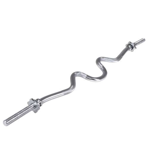 Springos 120cm curl rúd, 25mm, krómozott acél, súlyzós edzéshez